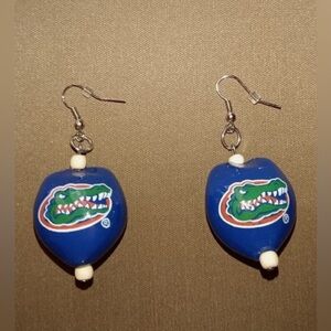 Florida Gator Wooden Beaded Earrings